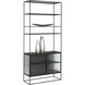 Parsons Clear / Matte Black Bookcase